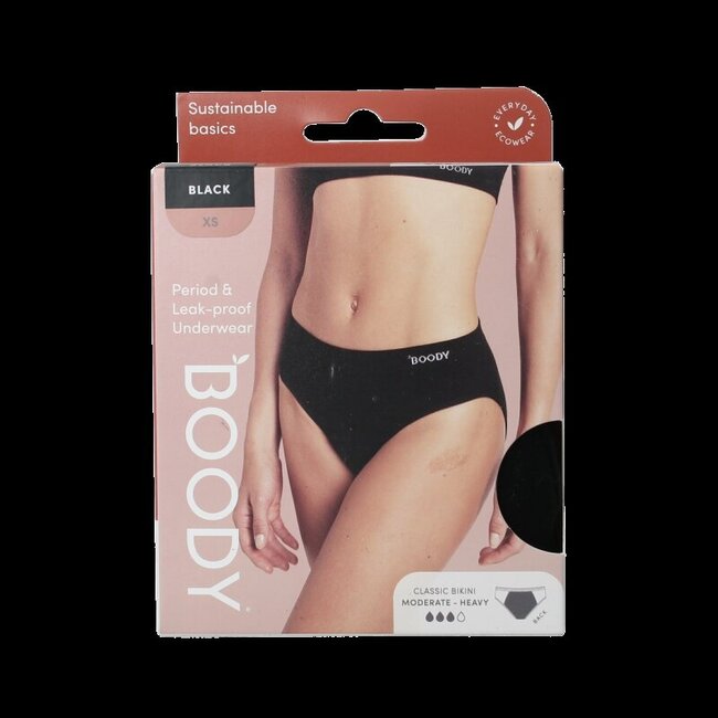 Menstruatieondergoed bikinislip zw norm/hevig XS 1 Stuks