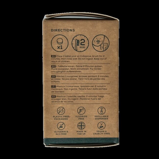 Georganics Pastilles de dentifrice menthe poivrée anglaise 120 pastilles