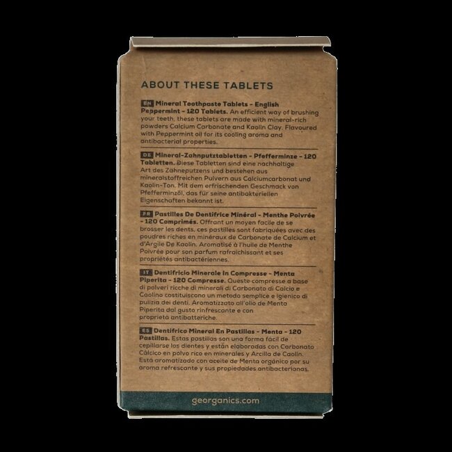 Georganics Toothpaste tablets english peppermint 120 Tabletten