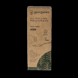 Georganics Oilpulling mouthwash tea tree 100 Milliliter