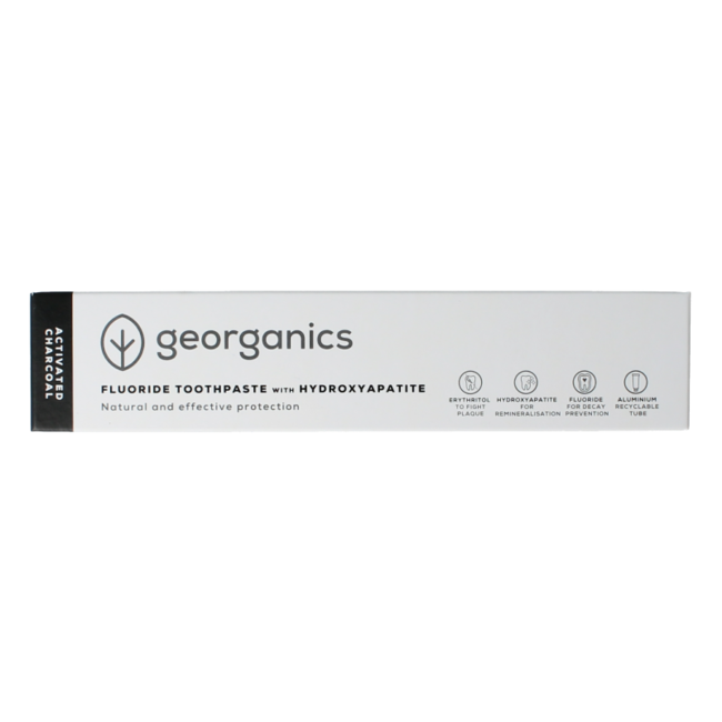 Georganics Fluor toothpaste charcoal tube 75 Milliliter
