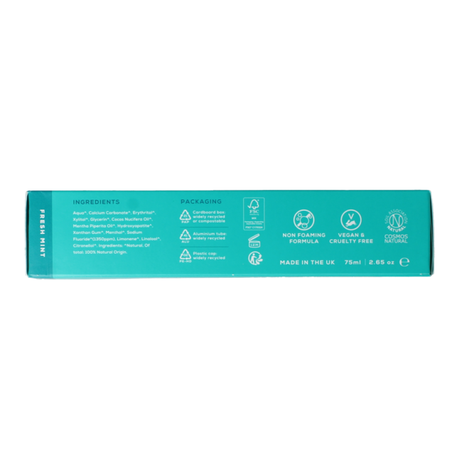 Georganics Fluor toothpaste fresh mint tube 75 Milliliter
