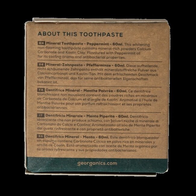 Georganics Mineral-rich toothpaste english peppermint 60 Milliliter