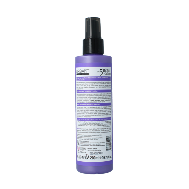 Urban Care Expert tonique capillaire biotine & caféine spray 200 ml