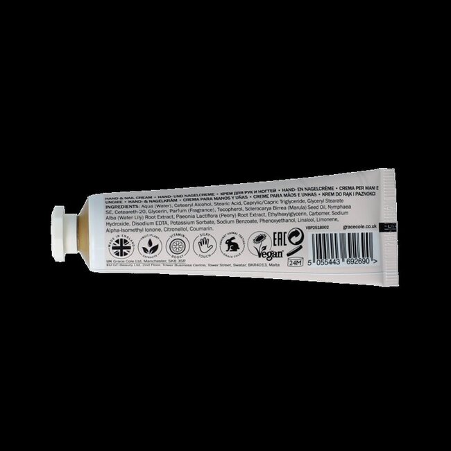 Crème mains et ongles Grace Cole Vanille blush & pivoine 30 millilitres