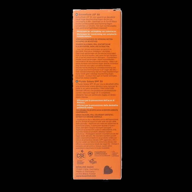 Fluide solaire visage Borlind SPF30 bio 75 ml