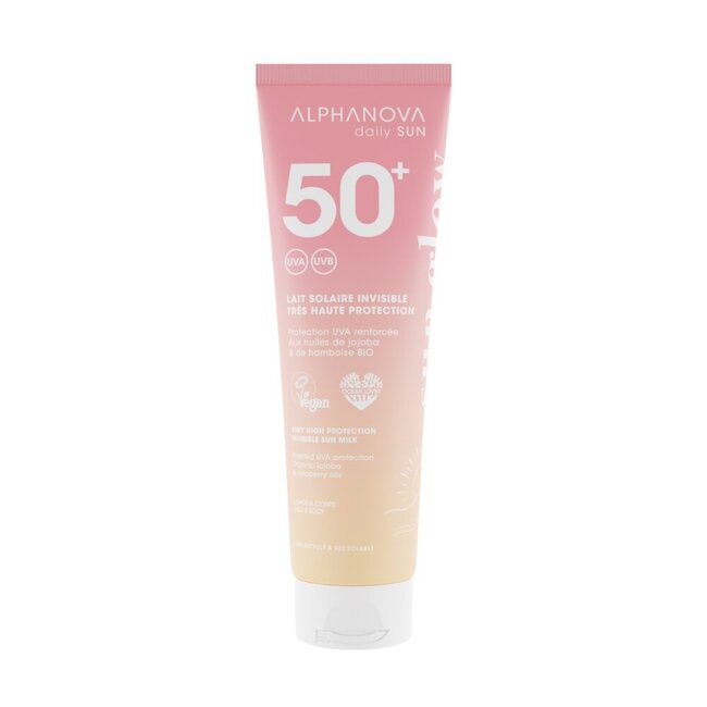 Invisible sun milk sun glow bio SPF50 150 Milliliter