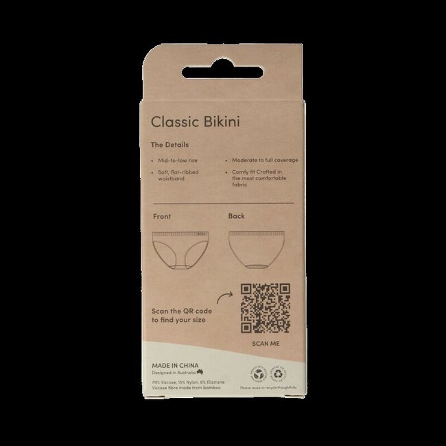 Boody Slip bikini classique blush L 1 pièce