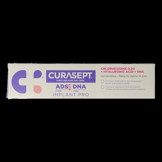 Curasept ADS DNA Implant Pro 720 CHX 0,20% + HA dentifrice 75 ml