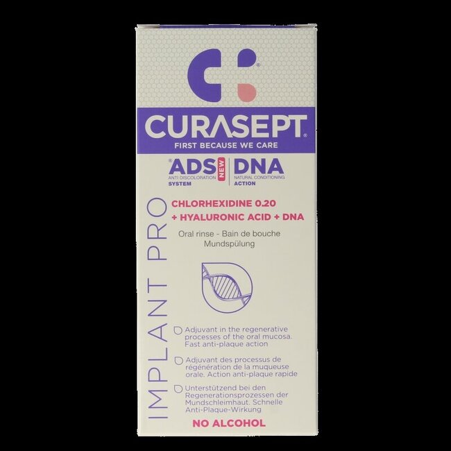 ADS DNA Implant Pro CHX 0,20% + HA mondspoelmiddel 200 Milliliter