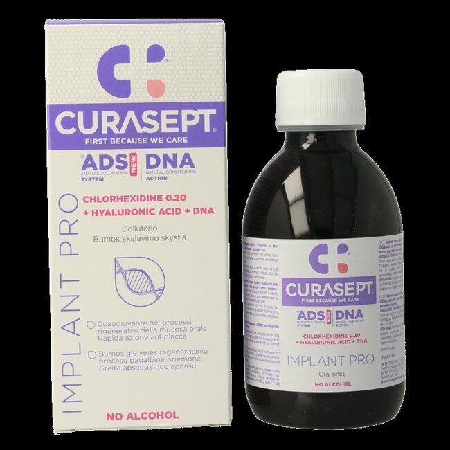 Curasept ADS DNA Implant Pro CHX 0,20% + HA bain de bouche 200 ml