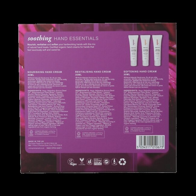 Green People Coffret essentiels mains apaisants 90 ml