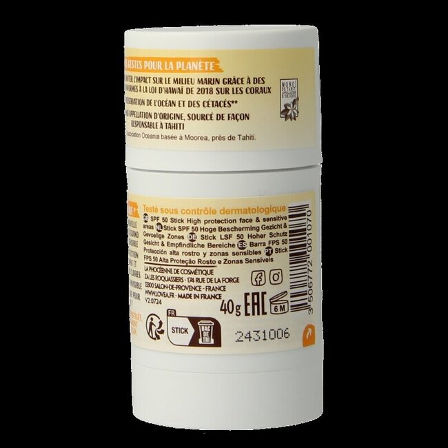 Stick visage et zones sensibles Lovea SPF50 40 g