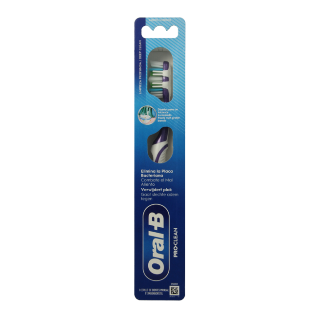 Pro 1 clean black hand tandenborstel 1 Stuks