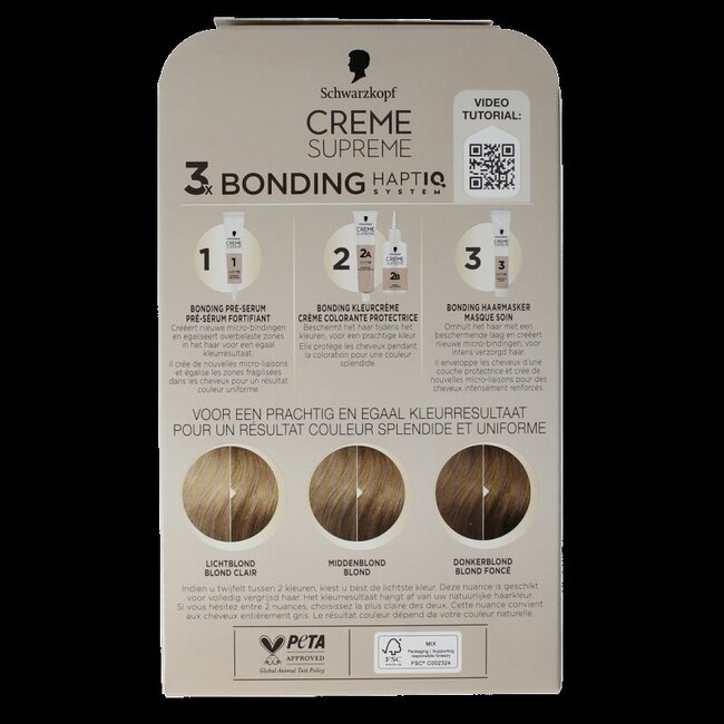 Schwarzkopf Creme supreme 8-0 blond 1 Stuks