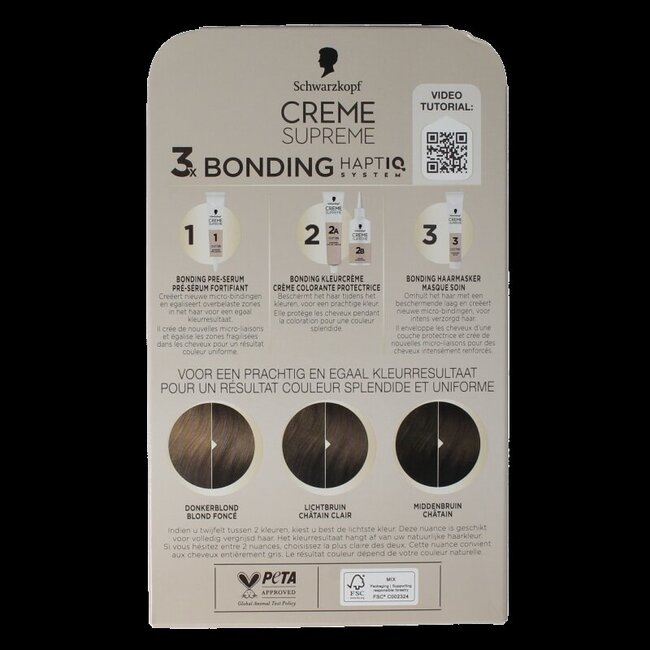 Schwarzkopf Crème Supreme 6-16 Châtain Clair 1 Pièce