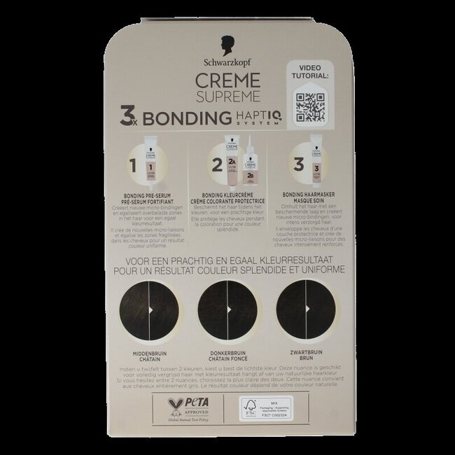 Schwarzkopf Crème Supreme 3-0 Brun Foncé 1 Unité