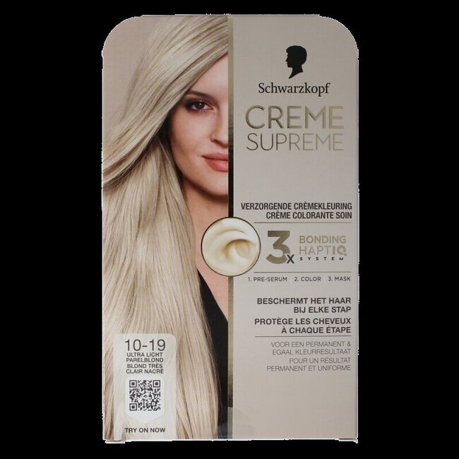 Creme supreme 10-19 licht blond 1 Stuks