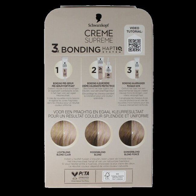 Schwarzkopf Creme supreme 10-19 licht blond 1 Stuks