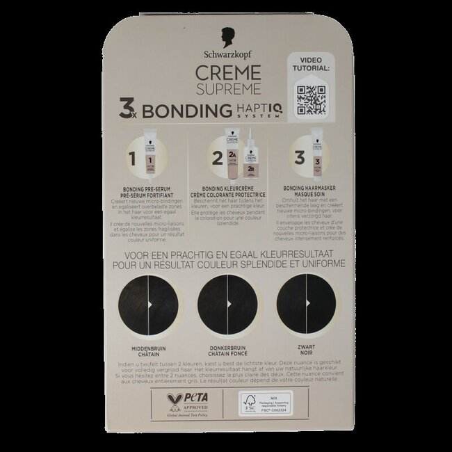 Schwarzkopf Creme supreme 1-0 noir 1 pièce