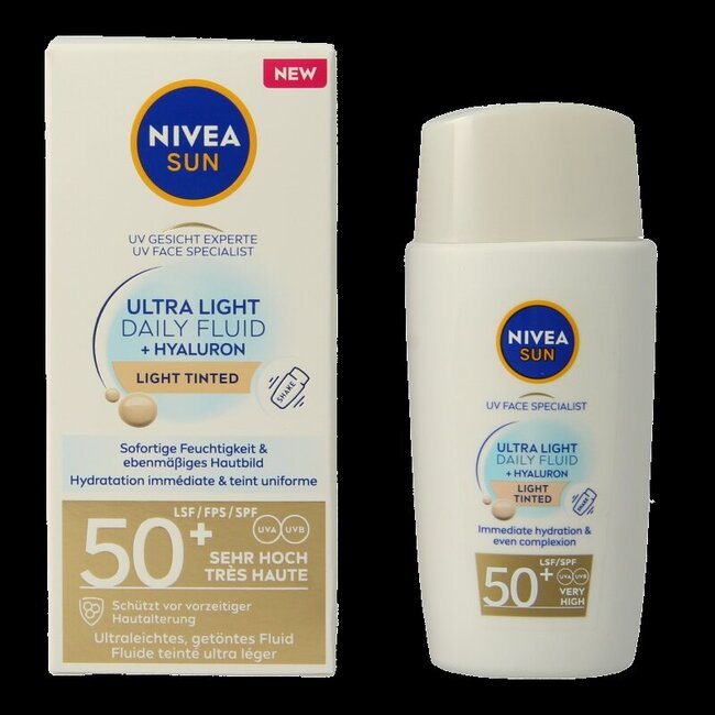 Nivea Sun face daily fluid SPF50 tint light 40 Milliliter