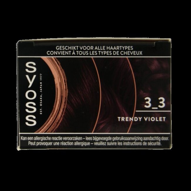 Syoss Colors baseline 3-3 violet foncé 1 lot