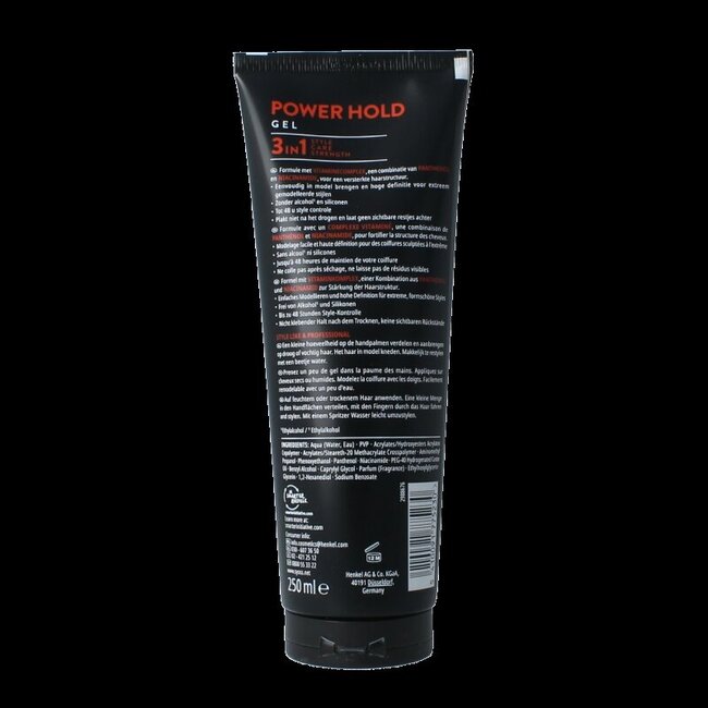 Syoss Men power hold gel extra sterk 250 Milliliter