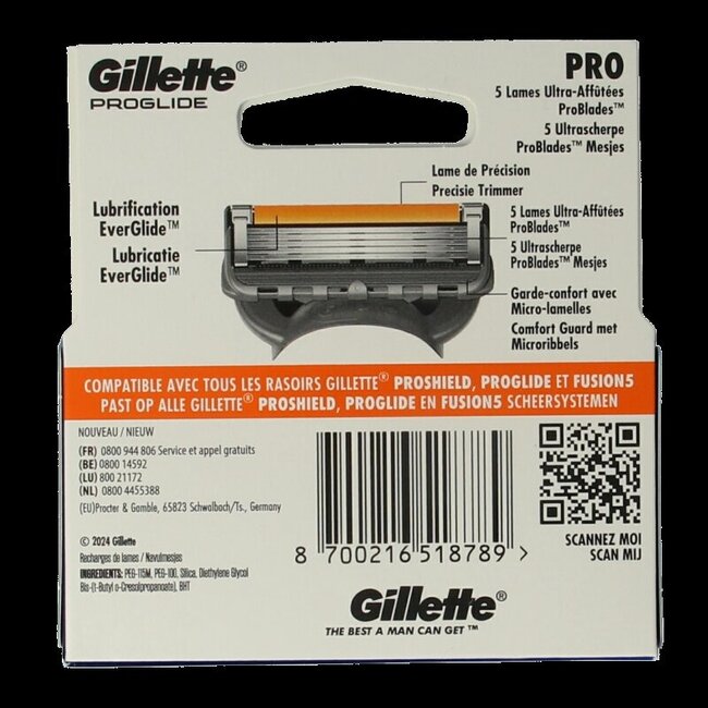 Gillette Proglide manual blades 3 Stuks
