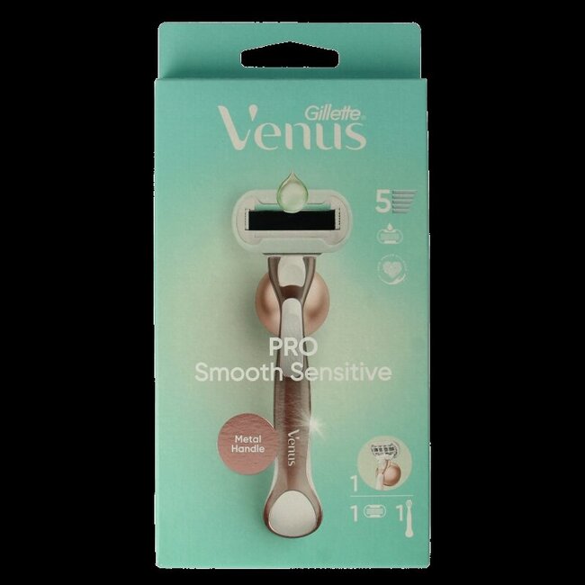 Venus deluxe smooth sensitive rosegold razor 1 Stuks