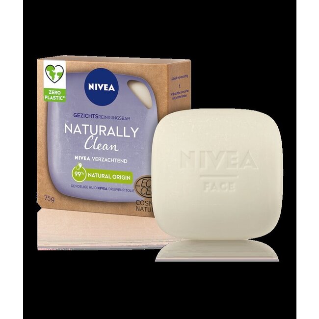 Nivea Naturally clean face bar verzachtend  75 Gram