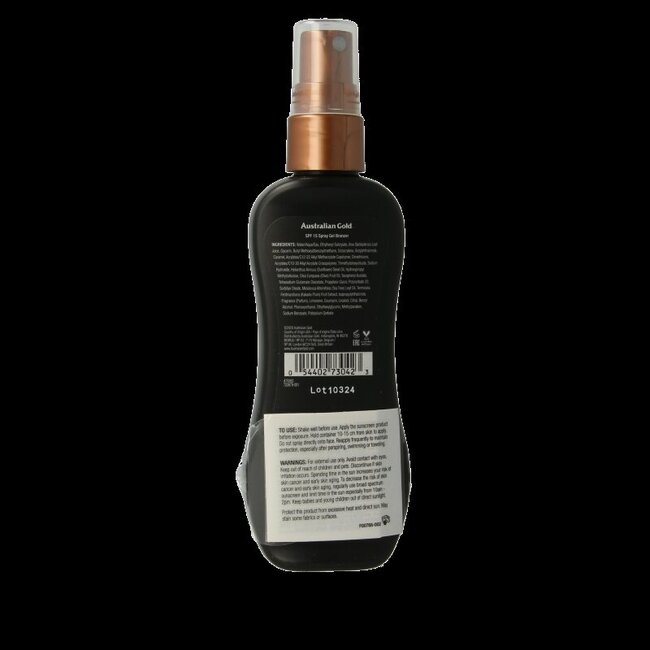 Australian Gold Spray gel avec bronzant SPF15 100 Millilitres