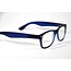 Leesbril wayfarer mat blauw +2.50 1 Stuks