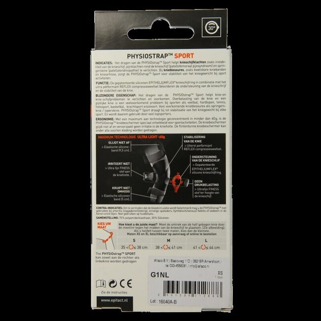 Epitact Genou Physiostrap Sport taille XS 1 pièce