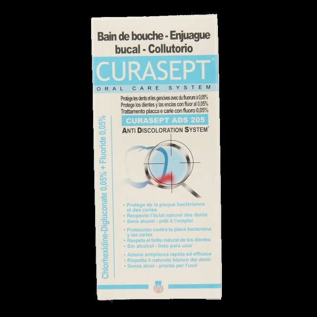 Bain de bouche Curasept ADS - 0,05 % de chlorhexidine, 200 ml