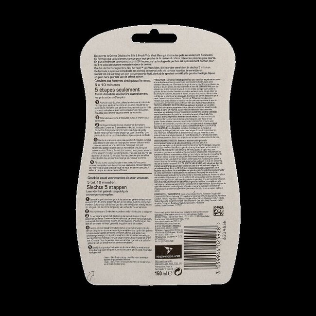 Veet Men ontharingscreme douche sensitive 150 Milliliter