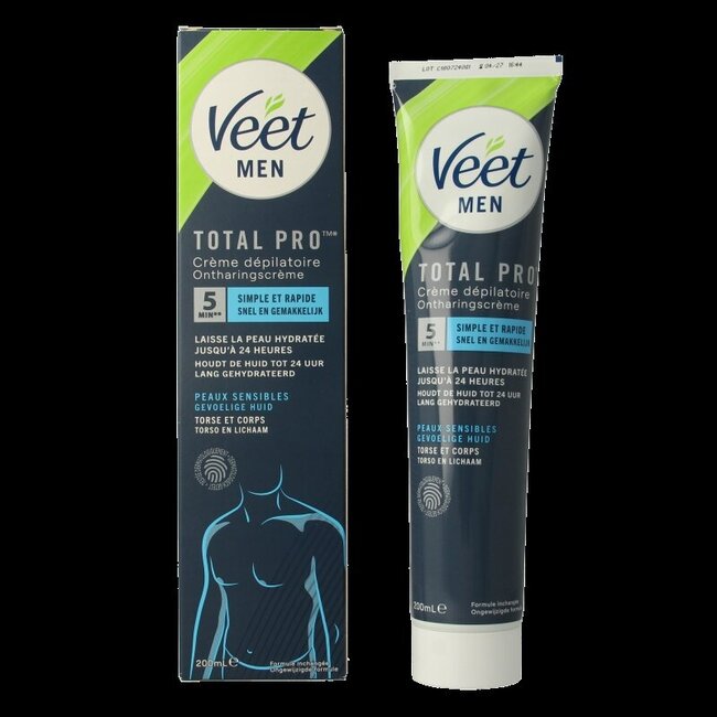 Veet Men Crème Dépilatoire Peaux Sensibles 200 ml