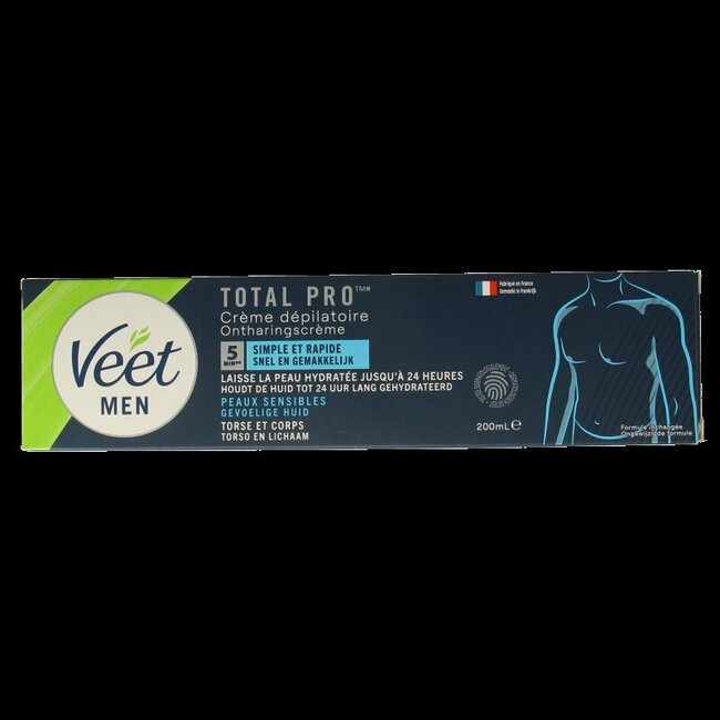 Veet Men Crème Dépilatoire Peaux Sensibles 200 ml