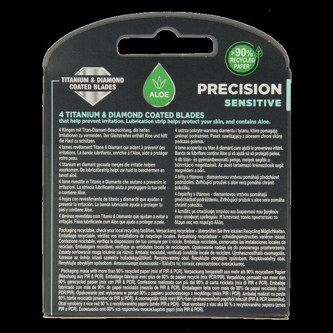 Lames Wilkinson Quattro Titanium Sensitive 5+2, 7 pièces