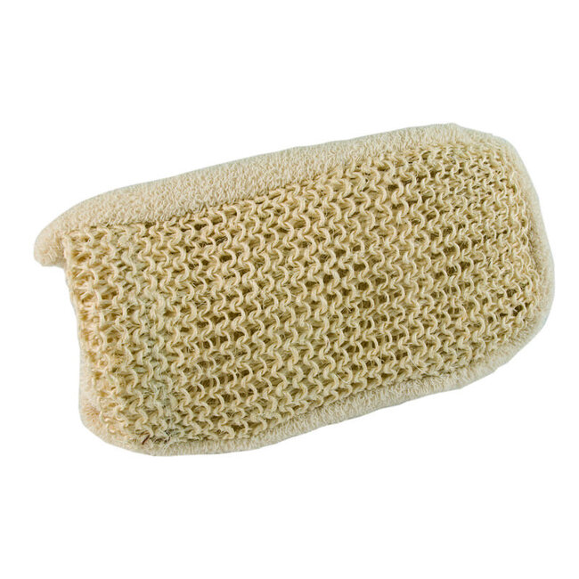 Scrub handschoen dubbelzijdig sisal katoen 1 Stuks