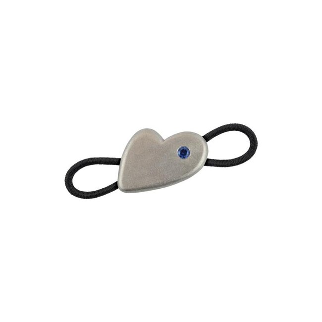 Halsbandsieraad honden hart zilver met edelsteen 1 Stuks