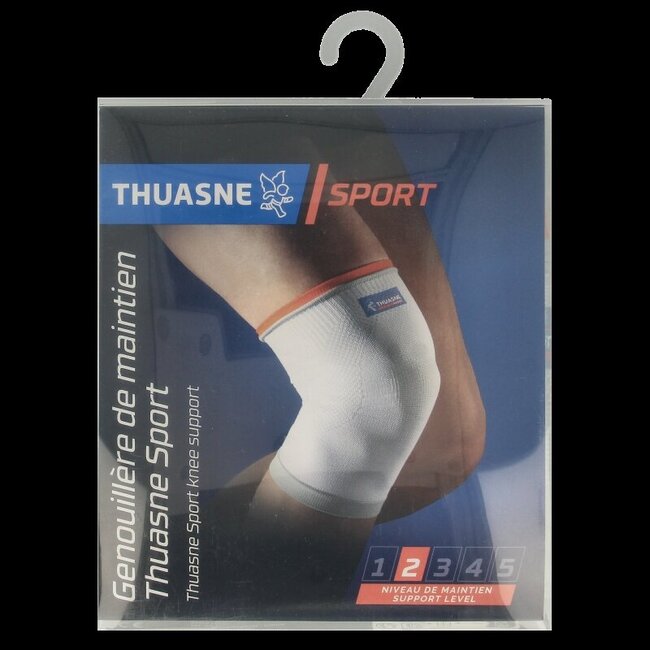 Steunbrace knie elastisch lichtgrijs maat XL 1 Stuks