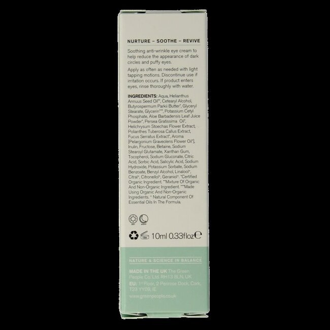 Green People Crème contour des yeux rajeunissante et nourrissante 10 ml