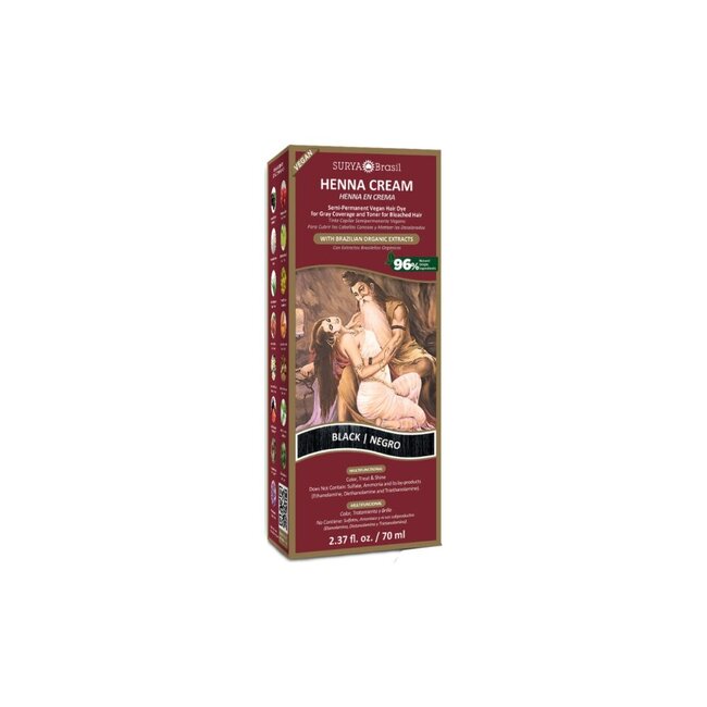 Henna haarverf creme zwart 70 Milliliter