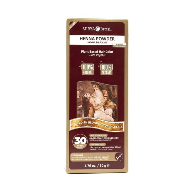Henna haarverf poeder Swedish blonde 50 Gram
