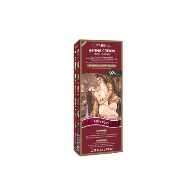 Henna haarverf creme rood 70 Milliliter