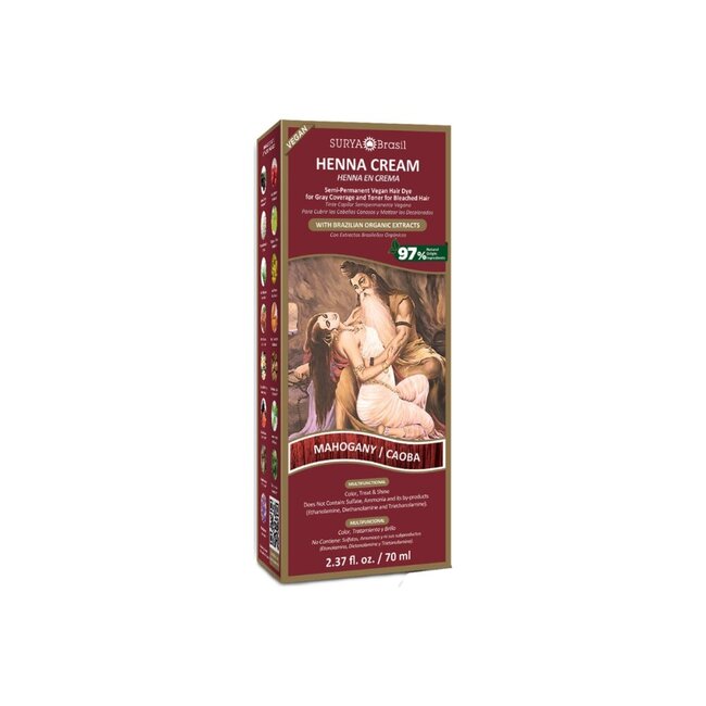 Henna haarverf creme mahogany 70 Milliliter
