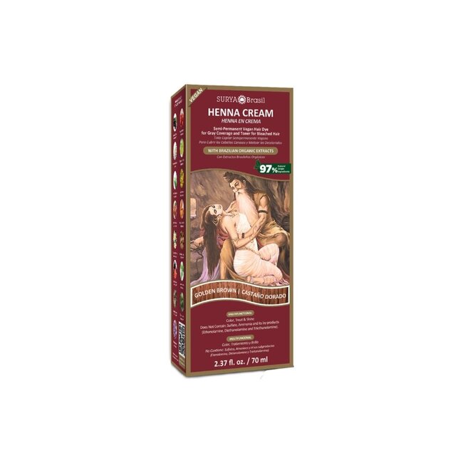 Henna haarverf creme goud bruin 70 Milliliter