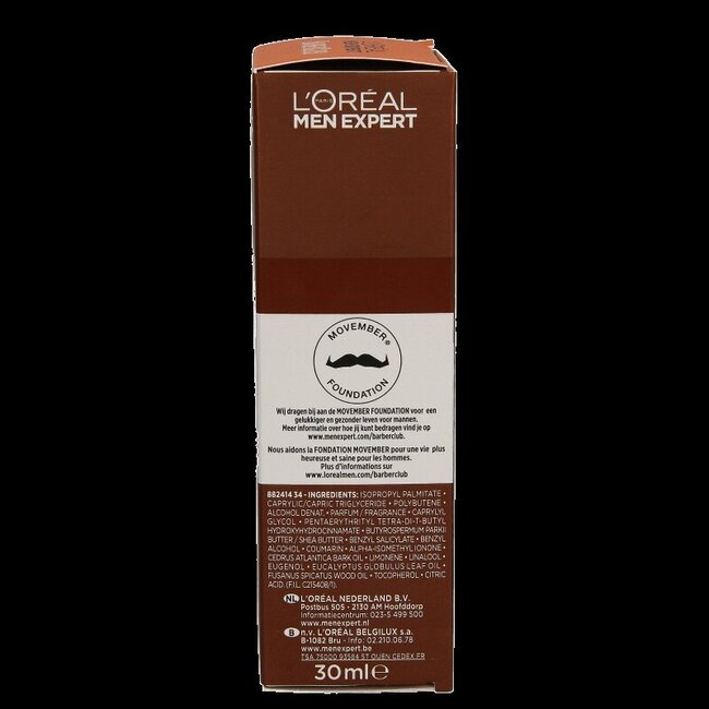 Men Expert Barber Club Huile Barbe Longue & Visage 30 ml