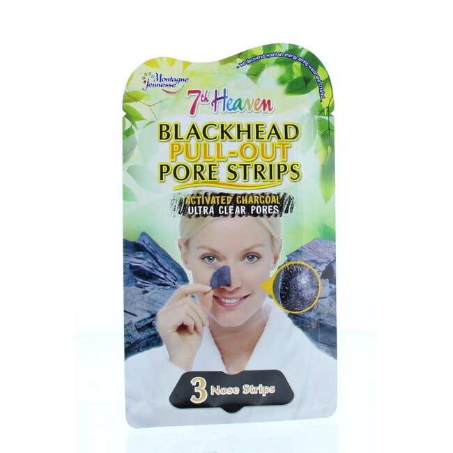 7th Heaven gezichtsmasker charcoal pore strips 3 Stuks