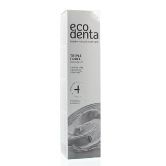 Ecodenta Ecodenta Tandpasta extra triple effect witte klei 100 Milliliter
